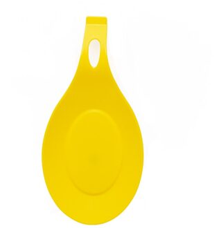 Food Grade Siliconen Lepel Houder Mat Hittebestendige Placemat Lepel Rust Stand Rack Gadget Keuken Siliconen Lepel Gereedschap 5Z geel