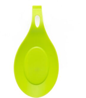 Food Grade Siliconen Lepel Houder Mat Hittebestendige Placemat Lepel Rust Stand Rack Gadget Keuken Siliconen Lepel Gereedschap 5Z groen