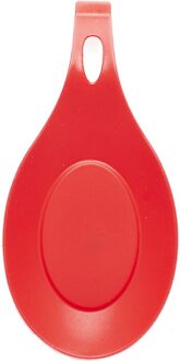 Food Grade Siliconen Lepel Houder Mat Hittebestendige Placemat Lepel Rust Stand Rack Gadget Keuken Siliconen Lepel Gereedschap 5Z rood