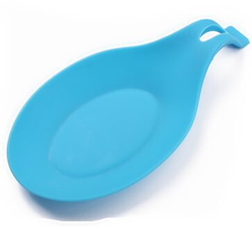 Food Grade Siliconen Lepel Mat Siliconen Hittebestendige Placemat Lade Lepel Pad Drinken Glas Coaster Keuken Tool blauw