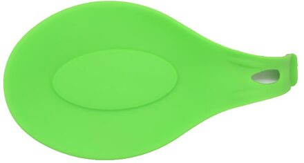 Food Grade Siliconen Lepel Mat Siliconen Hittebestendige Placemat Lade Lepel Pad Drinken Glas Coaster Keuken Tool groen