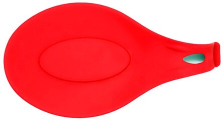 Food Grade Siliconen Lepel Mat Siliconen Hittebestendige Placemat Lade Lepel Pad Drinken Glas Coaster Keuken Tool rood