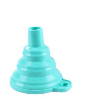 Food-Grade Siliconen Opvouwbare Trechter Mini Vloeibare Doseren Inklapbare Stijl Trechter Draagbare Trechters Keuken Tool blauw