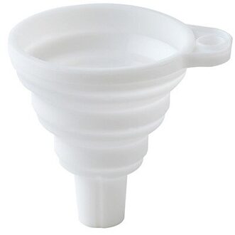Food Grade Siliconen Trechter Vouwen Telescopische Lange Nek Trechter Huishoudelijke Vloeibare Dispenser Vloeibare Vulling Gereedschap Keuken Tool wit