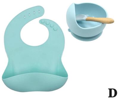 Food-Grade Siliconen Waterdicht Baby Bib Voeden Baby Antislip Servies Pocket Bowl Kinderen Speeksel Silic Pocket