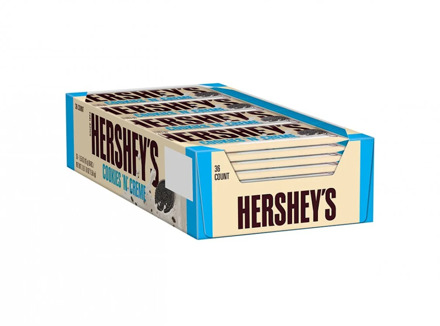 Food Hershey's Cookies 'N' white cream chocolate bar with Oreo cookie-36 PCs