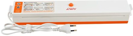 Food Vacuum Sealer Opslag Verpakking Sluitmachine Keuken Vacuüm Container Verpakker Voedsel Saver Met 15Pcs Vacum Tas oranje / EU plug 220v
