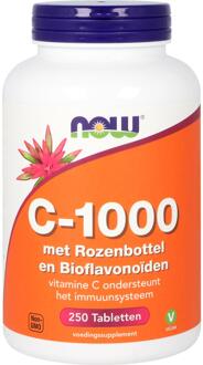 Foods - Vitamine C-1000 met Rozenbottel & Bioflavonoïden - Geschikt voor Vegetariërs en Veganisten - 250 Tabletten