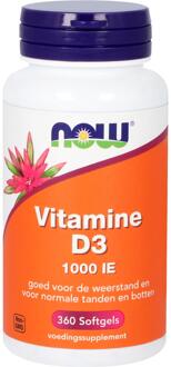Foods - Vitamine D3 1000 IU - Belangrijk voor Immuunsysteem en Spierwerking - 360 Softgels