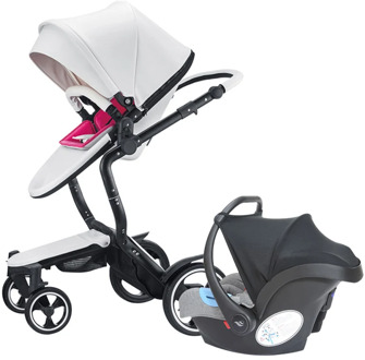 Foofoo 3 in 1 baby strollers and sleeping basket newborn baby carriage Europe baby pram gold frame with car seat