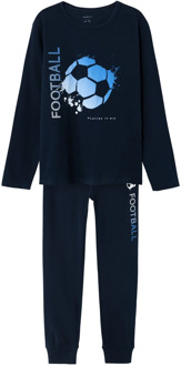 Football Pyjama Junior donker blauw - blauw - 122/128