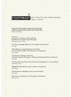 Footprint 20 analytic philosophy and architecture / spring/summer 2017 - Boek Jap Sam Books (9490322849)