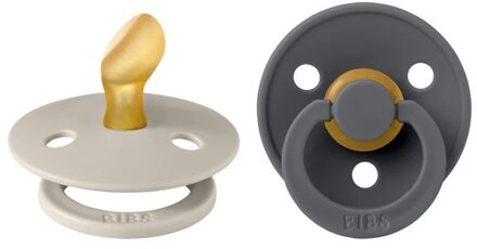 Fopspeen Colour Anatomische speen Sand & IJzer 6-18 maanden, 2 stuks. Bruin