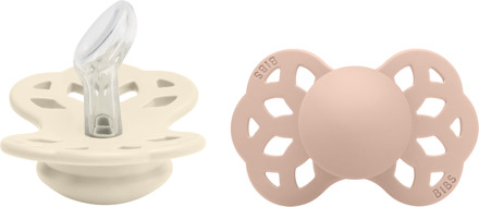 Fopspeen Infinity anatomische speen 0-6 maanden Ivoor & Blush 2 stuks. Beige