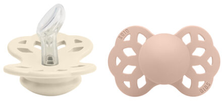 Fopspeen Infinity anatomische speen 0-6 maanden Ivoor & Blush 2 stuks. Beige