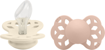 Fopspeen Infinity anatomische speen 6-18 maanden Ivoor & Blush 2 stuks Roze/lichtroze