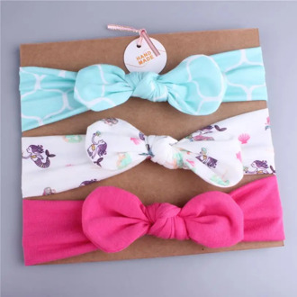 For Baby Kids Girl Infant Flower Bow Hairband Turban Knot Rabbit Headband Headwear Hand made