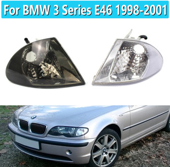 For BMW 3 Series E46 Sedan Wagon 4-Door 1998-2001 Car Indicator Parking Turn Signal Corner Light Side Lamp Cover Car Clear Lens