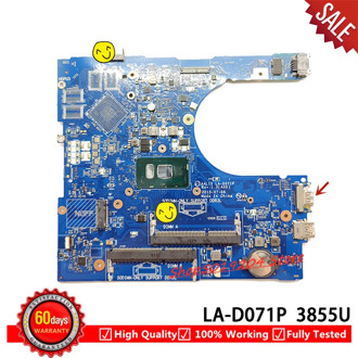 FOR Dell INSPIRON 15 5559 Laptop Motherboard AAL15 LA-D071P SR2EV 3855U DDR3L CN-0PW46V 0PW46V PW46V mainboard