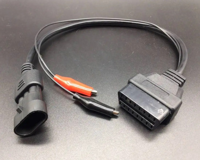For Fiat 3PIN OBD1 to OBD2 for FIAT 3PIN to 16PIN Diagnostic Tool Cable for Fiat 3PIN to OBD/OBD2 Car Cable