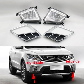 For Geely Vision X6 SUV 2016 2017 Emgrand X7 Auto Front Bumper Running Fog Light Turn Signal Lamp with Holder Cover