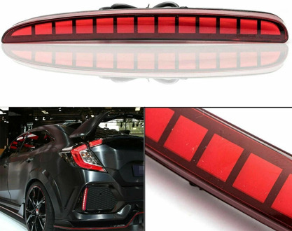 for Honda Civic 2017-2018 Type R Hatchback Led Brake Light Rear Bumper Reflector Driving Fog Lamp