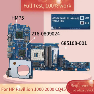 For HP Pavillion 1000 2000 CQ45 6050A2493101 685108-001 SLJ8F 216-0809024 Notebook motherboard Mainboard full test 100% work