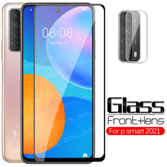 For Huawei P Smart 2021 Glass Camera Lens Tempered Glass Huawey Hauwei Huawe Psmart 2021 6.67" Screen Protector Protective Film