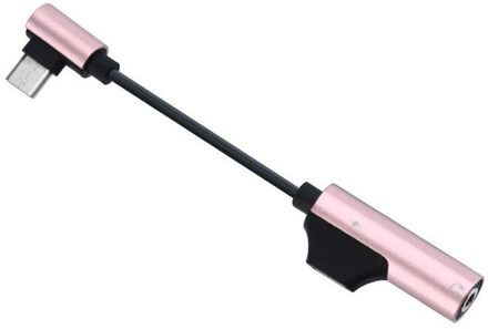 For Huawei P30 Pro P20 Mate 20 Audio Cable Audio Cable Type-C To 3.5mm Headphone Aux Jack Charging Adaptor roze