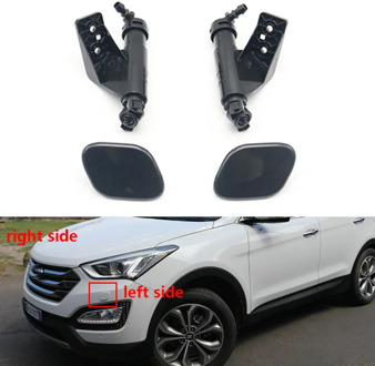 For Hyundai Santa Fe 2013 2014 2015 2016 Front Bumper Head Light Lamp Washer Spray Nozzle Cleaning Pump Actuator with Cover Cap