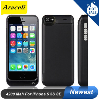 For Iphone 5 Battery Case 4200 Mah External Battery Charger Case Power Bank For iPhone 5 5S SE Battery Case