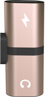 For iPhone Adapter 2 In 1 Dual-port Connector For iPhone 11 PRO MAX XS XR X 8 Plus T-shaped Converter Audio Charger Splitter goud