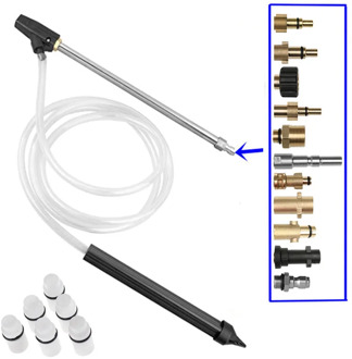 For Karcher/Nilfisk/Elitech/Lavor.Pressure Washer Sandblasting Device Kit, with 1/4 Quick Connector&13 Inch Airbrush Metal Rod