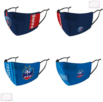 For Paris Saint-Germain Football Club Mask Adult Kids Protective Reusable Face Mascarilla With 5 Ply PM 2.5 Filter Facemask
