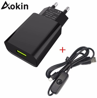 For Raspberry Pi 3 Power Supply 5v 2.5a With Power Switch Micro Usb Cable Eu Ac Power Adapter For Raspberry Pi 3 Model B/b+ Plus