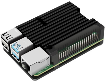 for Raspberry Pi 4 Model B Aluminum Case, Passive Cooling Aluminum Alloy Protective Shell Metal Enclosure for Raspberry Pi 4 Mod