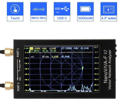 For S-A-A-2 NanoVNA-F V2 Vector Network Analyzer Digital Nano VNA Tester HF VHF UHF USB Logic Antenna Analyzer Standing