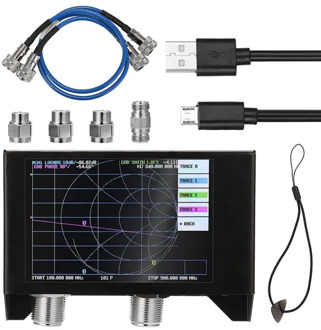 For SAA2N Nano VNA V2 3GH Vector Network Analyzer Set Digital Touching Screen 50KHz - 3GHz Antenna Analyzer With EVA Storage Bag
