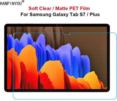 For Samsung Galaxy Tab S7 11" Front Slim Soft Clear / Matte No Fingerprint Screen Protector Film For Samsung Galaxy Tab S7 Plus