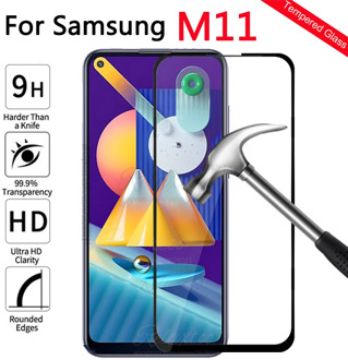 For Samsung M 11 Full Cover Tempered Glass For Samsung Galaxy M11 2020 SM-M115F/DS M115 6.4" Screen Protector Protective Film 9h