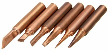 for Soldering Station Pure Red Copper Diamagnetic 900M-T 936 Solder Iron Tips Lead-Free Lower Temperature Soldering Welding Tool