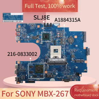 For SONY MBX-267 S1204-2 A1884315A HM75 216-0833002 DDR3 Notebook motherboard Mainboard full test 100% work