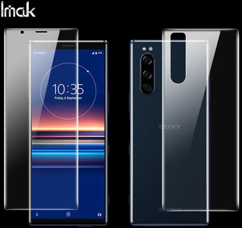 for Sony Xperia 5 Screen Protector IMAK Full Coverage Hydrogel Soft Protective Film for Xperia 1 10 II Plus Not Glass