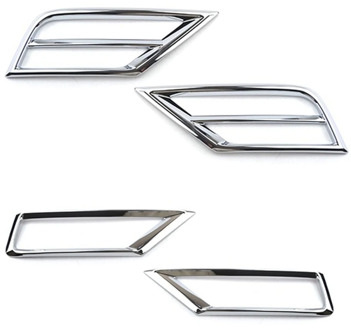 for Tiguan MK2 2016 2017 2018 Front Grill Fog Lights Lamps Frame Trim Stickers Cover Accessories