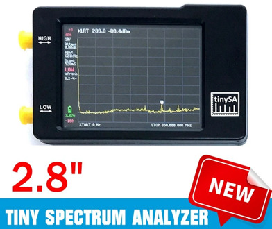 For Tiny Spectrum Analyzer TinySA 2.8inch LCD Screen 100khz to 960mhz With Battery V0.3 Electrical Instruments Network Analyzers