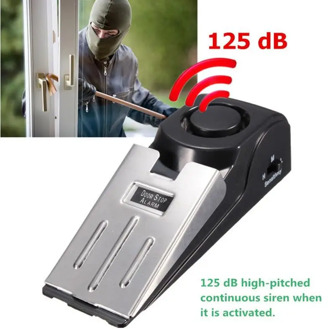 For Traveling Security System Wireless Wedge Shaped Floor Metal Office Home Block Vibration Doorstop Alarm