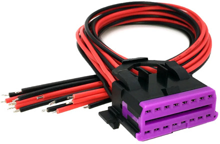 for VW for Audi OBD 16 Pin Female OBD2 Connector with Full Cables Cord Wire