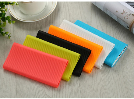 For Xiaomi Power Bank 2 10000 mAh Soft Silicone Protective Anti-slip Case External Battery Cover Screw Thread Colourful Skin