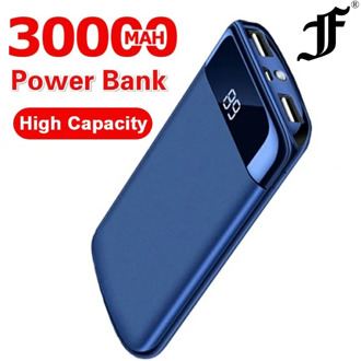 For Xiaomi Samsung iphone XS 30000mah Power Bank External Battery PoverBank 2 USB LED Powerbank Portable Mobile phone Charger