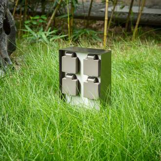 Foranda energiezuil, 4 stuks, roestvrij staal, 23 cm